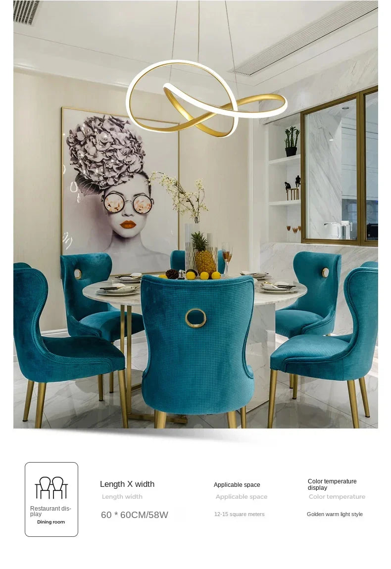Modern Dining Room Pendant Lights Nordic LED Dining Table Ceiling Chandelier Living Room Home Indoor Bar Counter Hanging Lamp