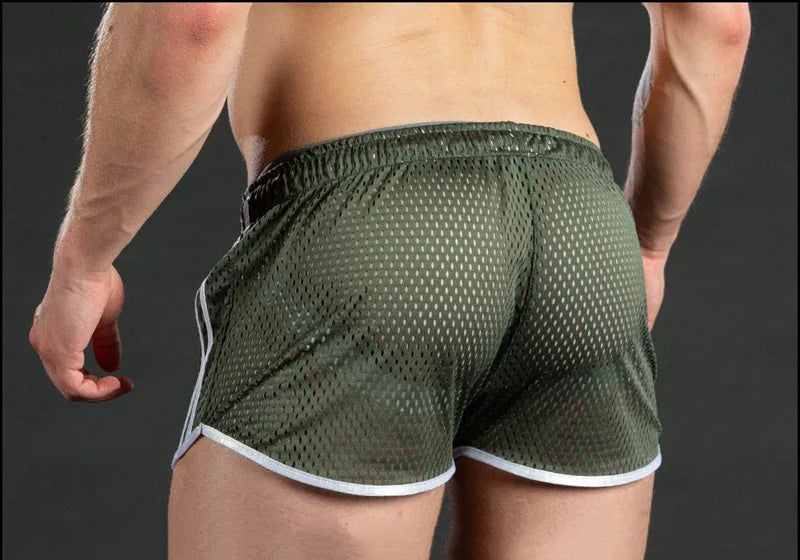 Men's sweatpants hole dry breathable sexy beach outdoor casual three-quarter pants（MNDK-05)