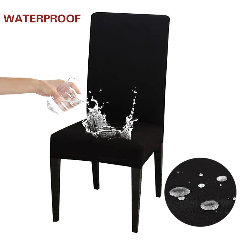 Waterproof Elastic Chair Cover for Dining Room Kitchen Wedding Hotel Banquet Restaurant Anti-dirty Seat Cover Housse De Chaise