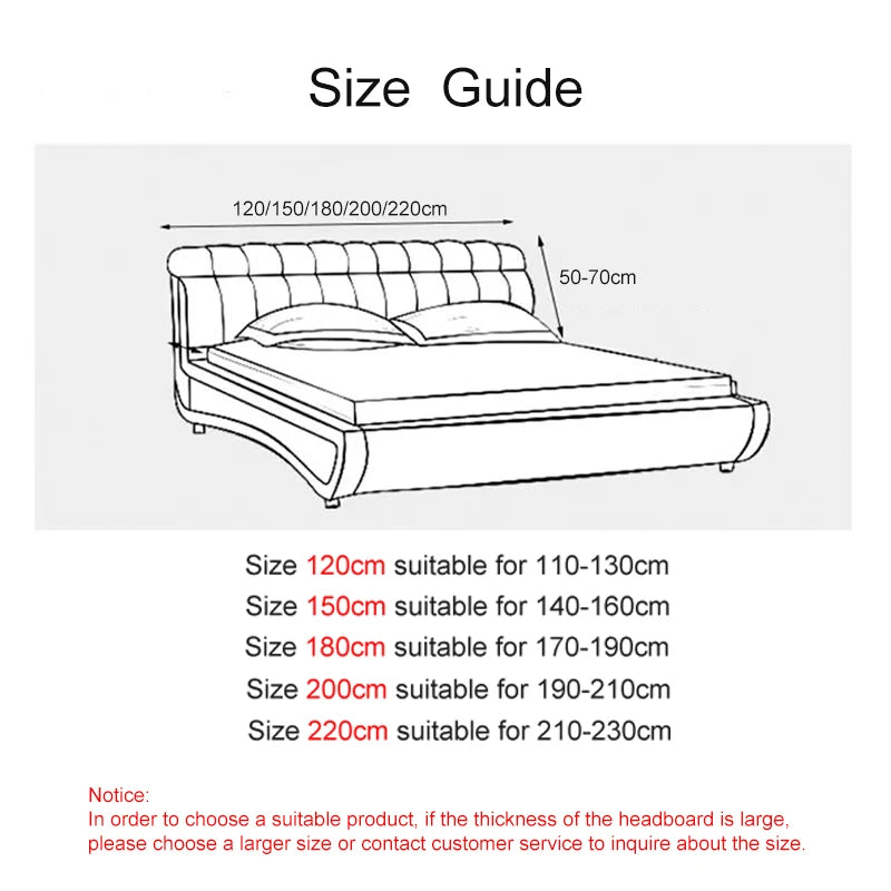 Soft Velvet Bed Head Cover Thicken Elastic Bed Cover All-inclusive Comfortable Headboard Cover for Home
