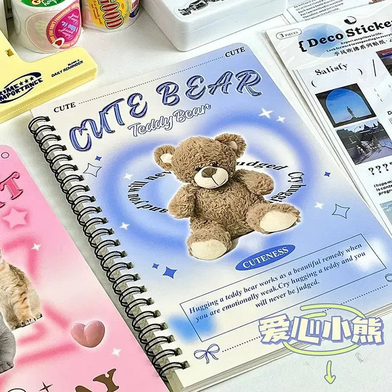 50 sheets/book A5 Horizontal Line Notebook Coil Notebook Paper Student Homework Sketchbook Binder Planner Journal