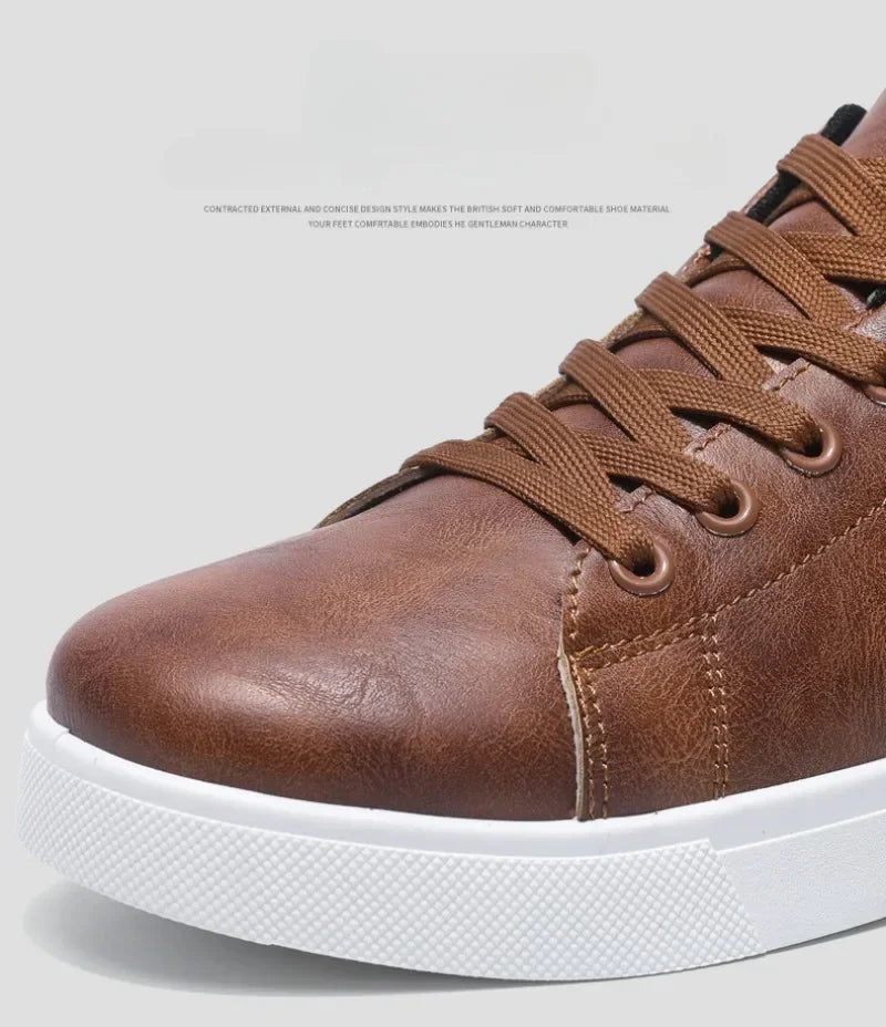 Casual Shoes Loafers British Leather Sneakers Flats Shoes Classic Men Leather Shoes Spring Summer New Trendy Designer Loafers