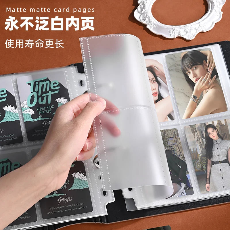 SINGBA 10pcs Clear Sheets Sleeve Acid free-No CPP loose-leaf Pages for A5/A4 Binder 4/ 9grid Pocket 3inch Photocard Protector