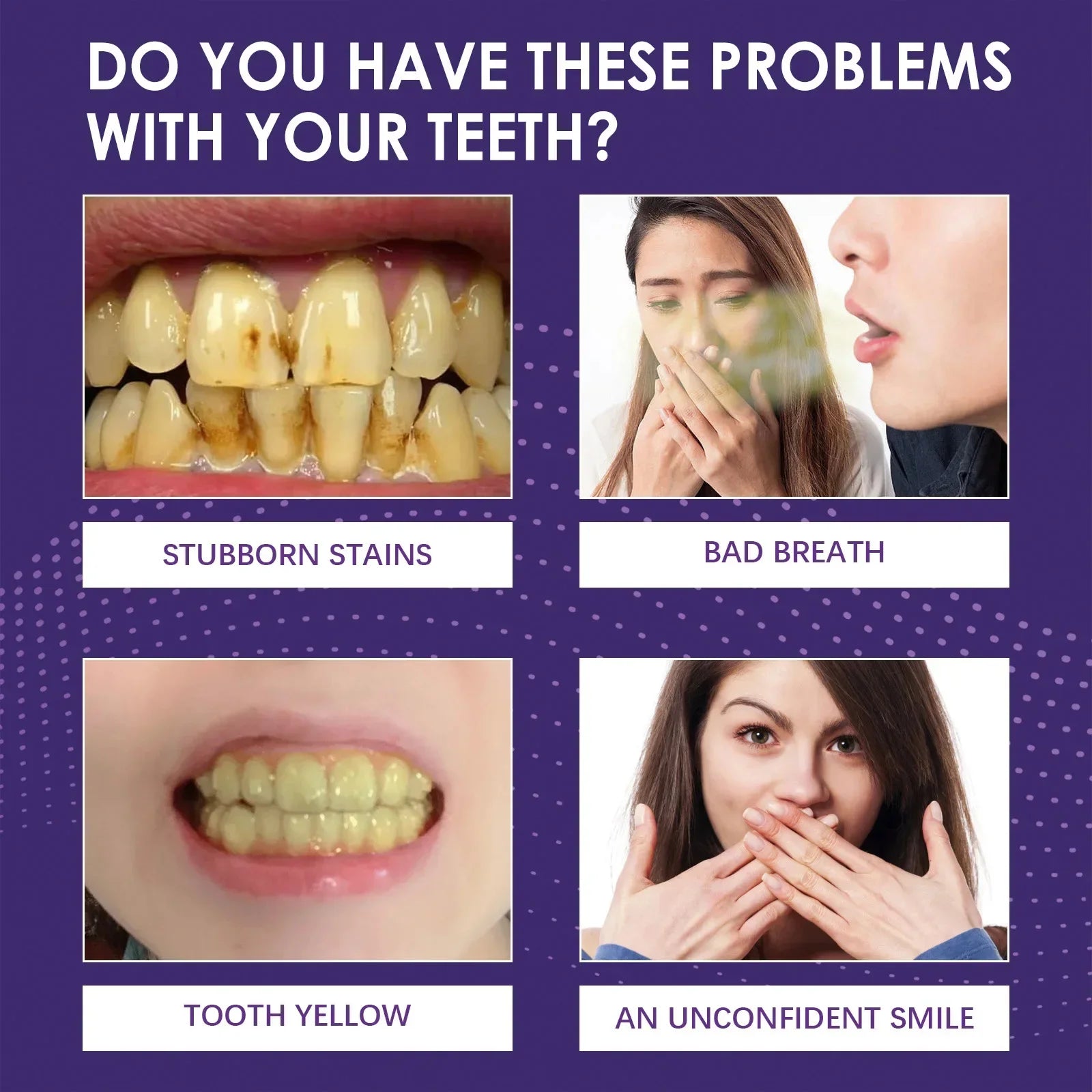 V34 Purple Teeth Whitening Toothpaste Remove Plaque Stains Cleaning Oral Hygiene Dental Bleach Tools Fresh Breath Beauty Health