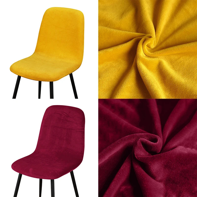 Velvet And Jacquard Short Back Chair Cover Bar Seat Covers Dining Covers Chair Stretch Dust Cover For Home Hotel Bar Wedding