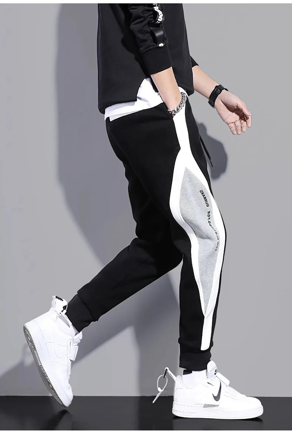 11 Print Men's Sweatpants Patchwork Jogging Pants Male Outfit Loose Trousers Straight Pants New Spring Autumn Fashion Clothes