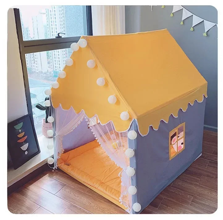 Portable Children's Tent Folding Kids Tents Tipi Baby Play House Large Girls Pink Princess Castle Child Room Decor Play Tent Toy