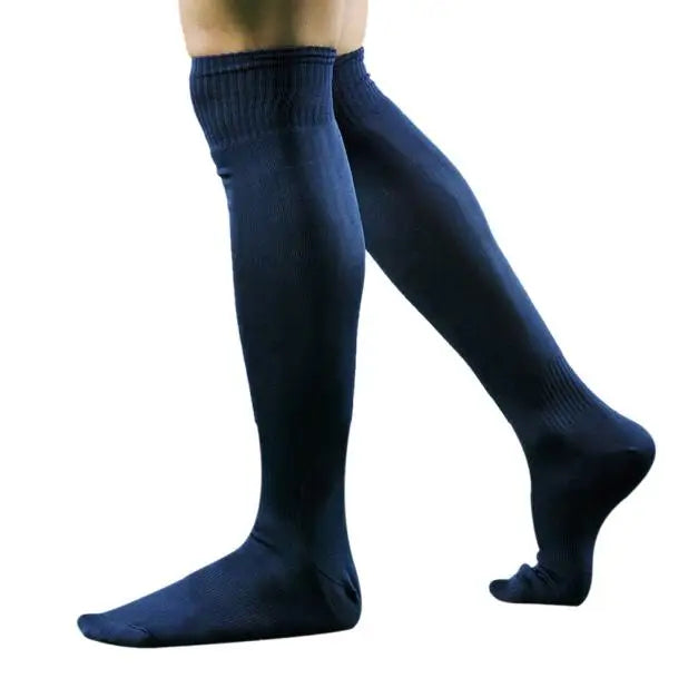 Football Socks Men'S Sports Soccer Socks Solid Color Over Knee Socks Casual Breathable Socks Men'S Training Socks Ball Socks