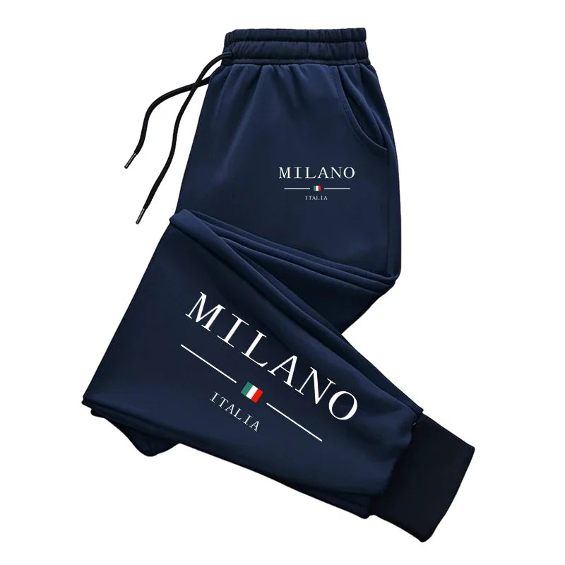 Men's Sweatpants Drawstring 2026 Spring Summer Fashion Print Versatile Gym Comfort Soft Sports Casual Trousers Hot Sales Jogging