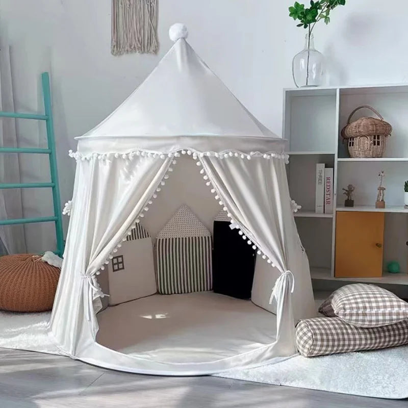 Large Teepee Tent for Kids Folding Toy Tent Castle Children Play House Large Teepee Tent Princess Castle Children Outdoor Gifts
