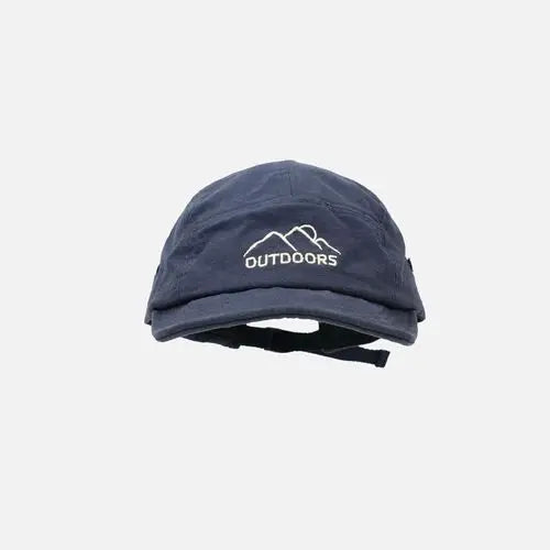 Style Short Brim Peaked Cap Men and Women All-Matching Retro Soft Top Snap-Brim Hat Mountain Embroidery Five-Piece Hat Fashion
