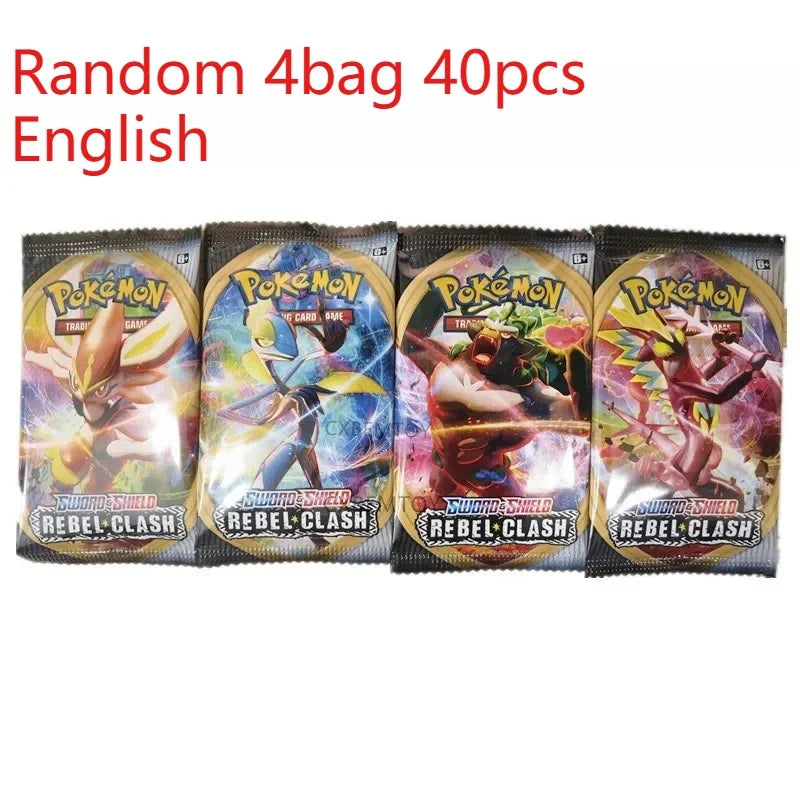 Pokemon Trading Cards 40 Pcs English PTCG Game Collection Strange Tree 151 SV4A Gift for Children