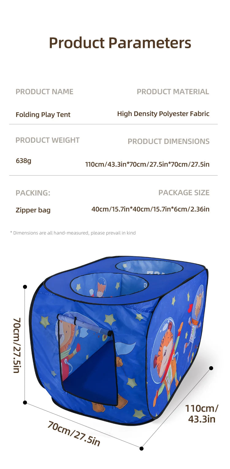 Children's Tent Game House Indoor and Outdoor No Installation Kindergarten Foldable Family Toy House