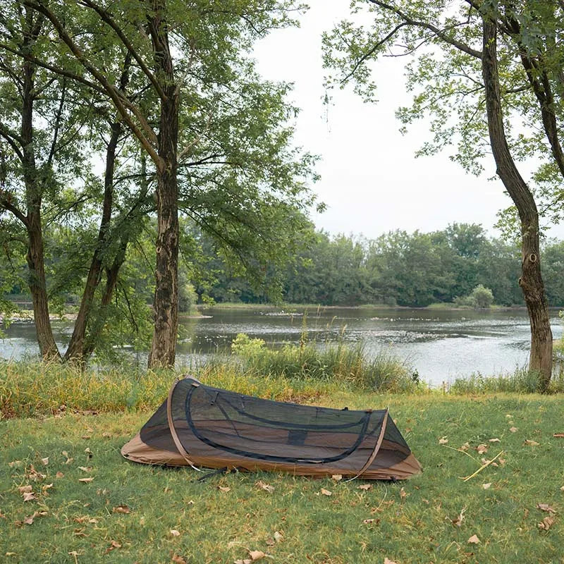 Tent Folding Bed Sunshade Tourism Outdoor Camping Hiking Mountaineering Outdoor Camping Single Tactical Tent Rainproof Boat