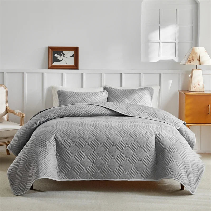 Quilt Bedding Sets, Lightweight Soft Bedspread Coverlet with Pillow Cases, Quilted Blanket Thin Comforter Bed Cover, All Season