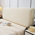 All-inclusive Jacquard Bed Headboard Cover Solid Color Elastic Bed Head Slipcover Solid Color Bed Backrest Cover Bedroom 2024