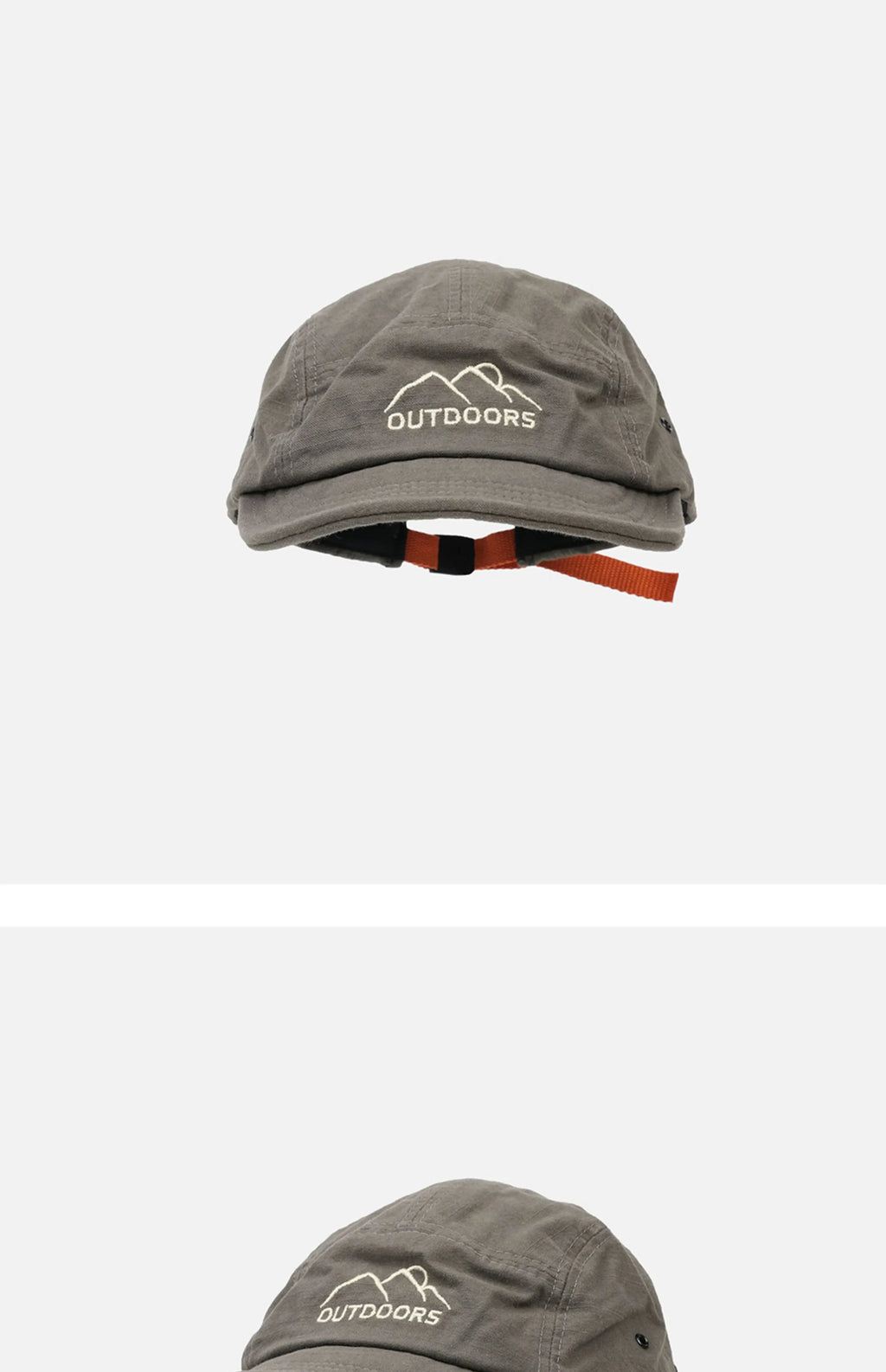 Style Short Brim Peaked Cap Men and Women All-Matching Retro Soft Top Snap-Brim Hat Mountain Embroidery Five-Piece Hat Fashion
