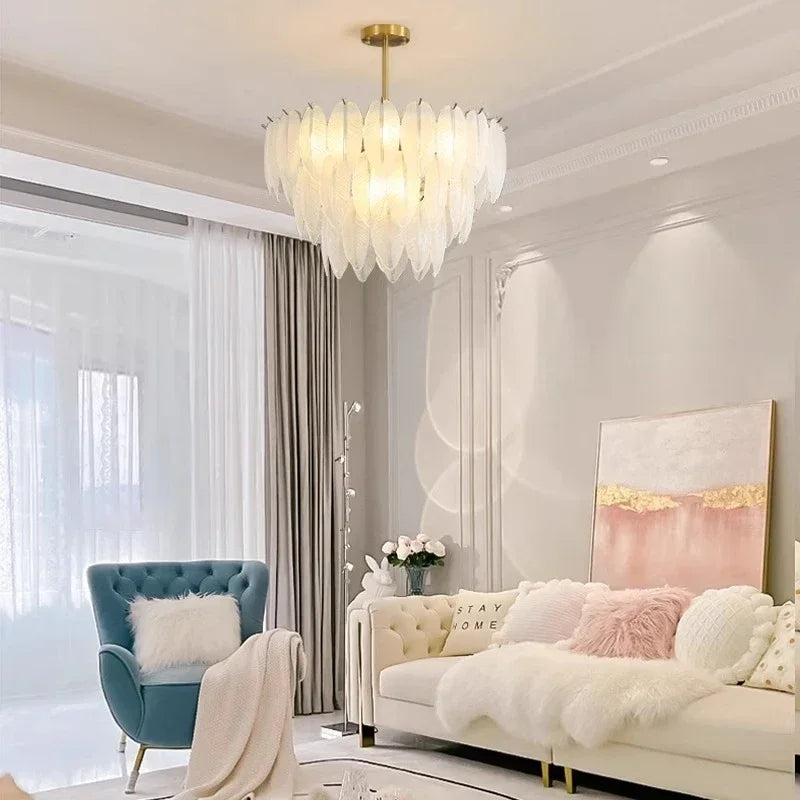 Modern Luxury crystal Chandeliers Gold French Glass chandelier Idoor Home Decor Pendant Lamp for Living Room Dining
