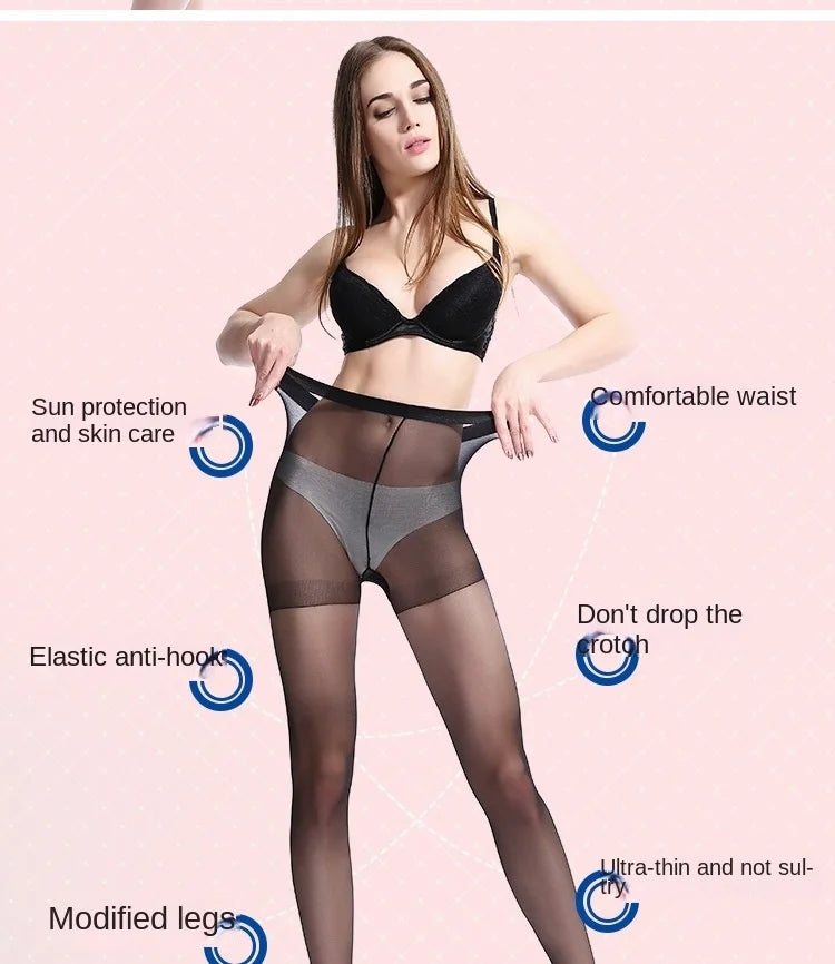 Silk Stockings Flesh Color Black Ultra-thin Foot Socks Foot Stirrups Female Pantyhose Invisible Anti Snagging Base Socks