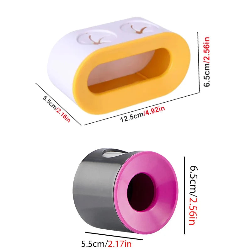 Bathroom Toothbrush Holder Wall Mount Bathroom Organizer Double Single Hole Self Adhesive Tooth Brush  Accessories Space Saving