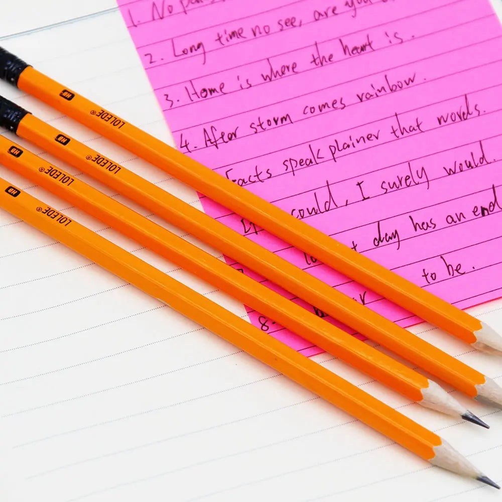 1/5/10Pcs HB Yellow Holder Sketch Pencil Wooden Lead Pencils Childrens Writing Pencils Office Painting Drawing School Stationery