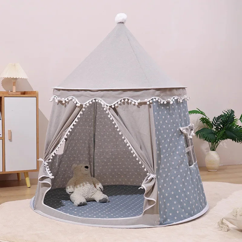 Large Teepee Tent for Kids Folding Toy Tent Castle Children Play House Large Teepee Tent Princess Castle Children Outdoor Gifts