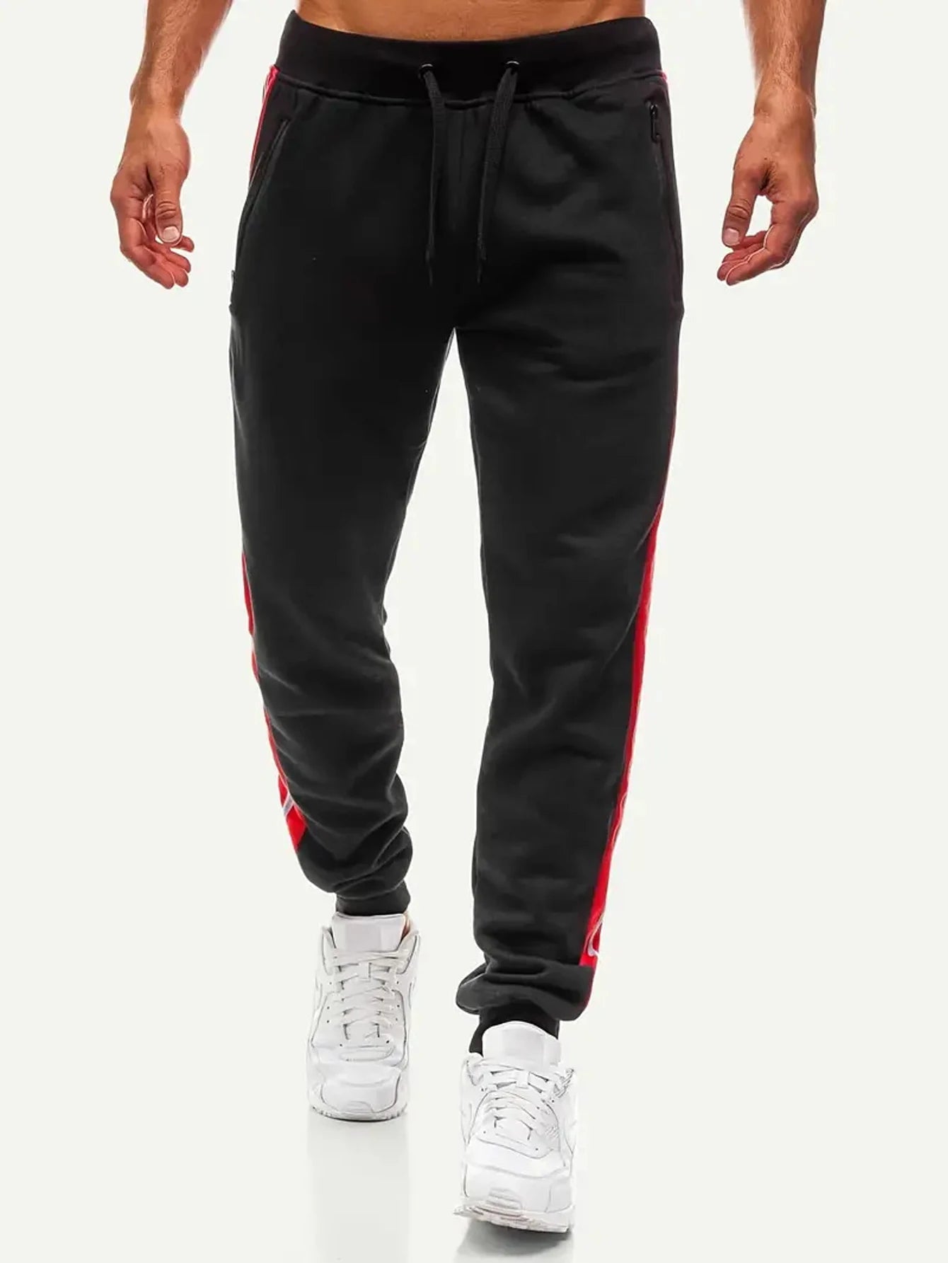 Men's Sweatpants Joggers Trousers Elastic Waist Sports Outdoor Daily Wear Casual Fashion Hip Hop Streetwear Gray Black Pants