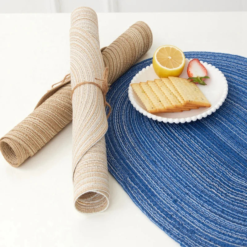 Placemats Set of 4,Heat resistant pad,Place Mat Washable Table Mats for Kitchen Dining Table Mixed Color Non-Slip Place mats
