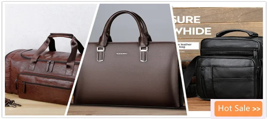 Men PU Leather Shoulder Fashion Business Bags Handbags Black Bag Men for Document Leather Laptop Briefcases Bag