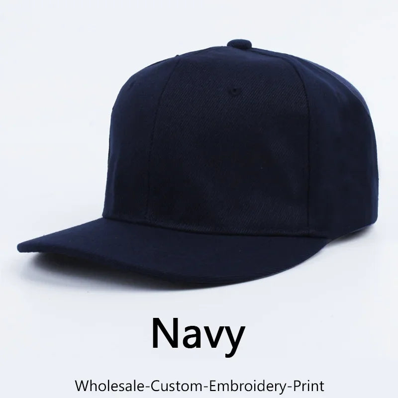 Custom Embroidery Hip-hop Snapback Hat for Men and Women Baseball Cap Wholesale DIY Design Print Sunshade Hats American style