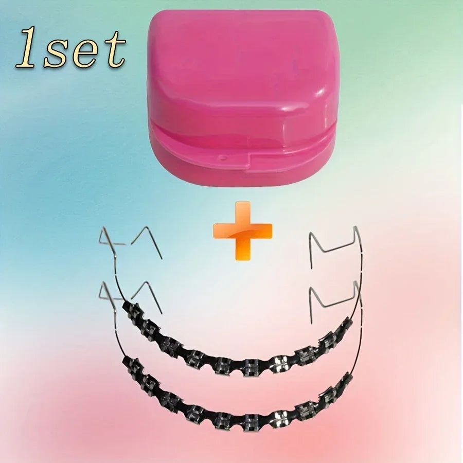 1 Pair Fashion Temporary Tooth Decorations, Orthodontic Wire Ligature Ties Dental Beauty Accessories