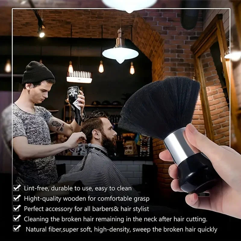 Hairdressing Soft Brush Black Hairdressing Sweeping Neck Hair Cleaning Duster Hair Cutting Brush Barbershop Hair Cut Brush Tools