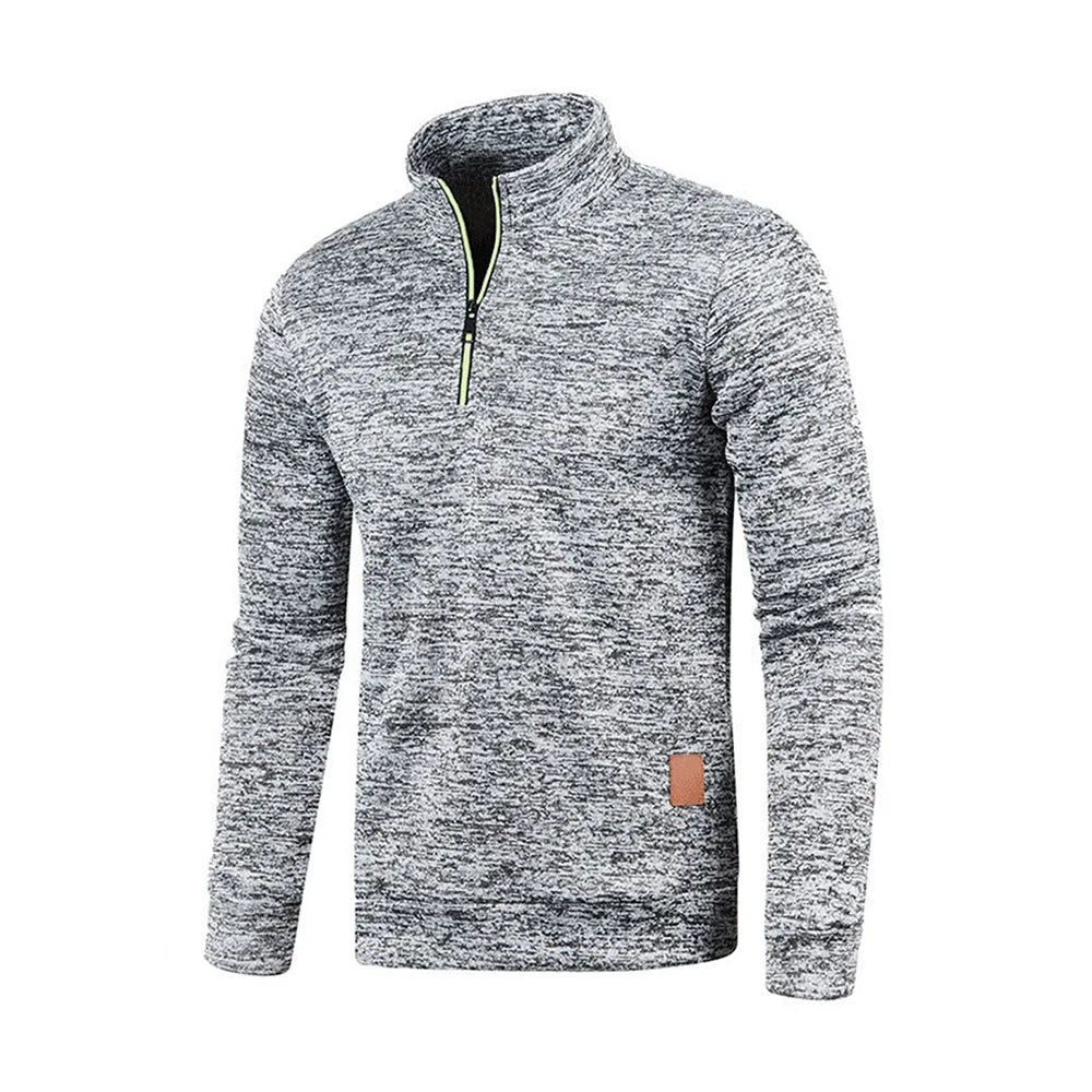 Men Sweatshirts Spring Thicker Pullover Half Zipper Pullover for Male Hoody Outdoor Sweatshir Autumn Solid Color Turtleneck Swea