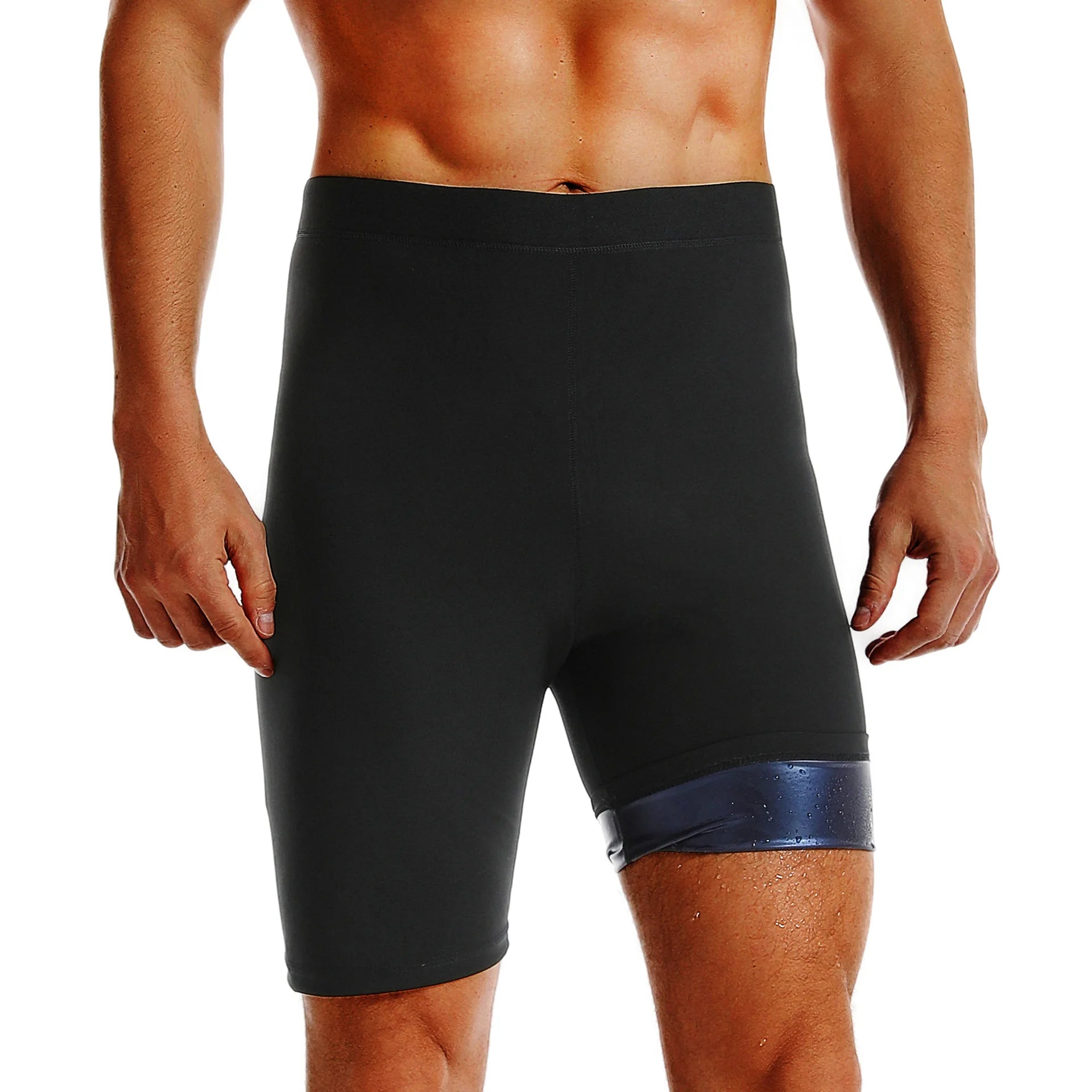 Sweat Pants Men's High Waist Waist Abdominal Pants Fitness Pants Running Sports Heat Gathering Sweat Pants Shorts Sweat Pants