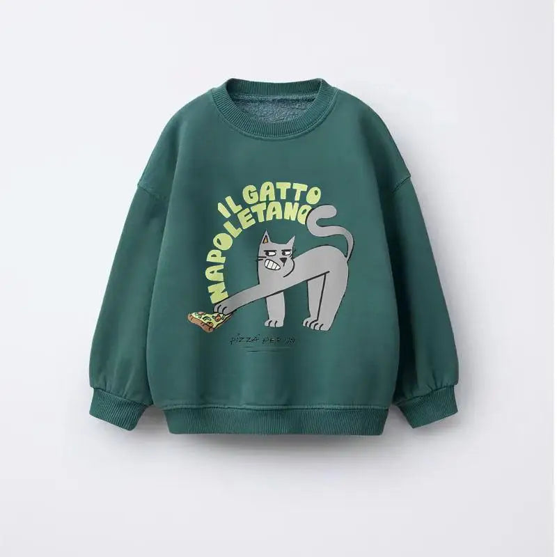 Child Cartoon Sweatshirt New Fashion Casual Wear New Kids Long-sleeved Tops Printed Hoodies Boys Fashion Spring Autumn Clothes