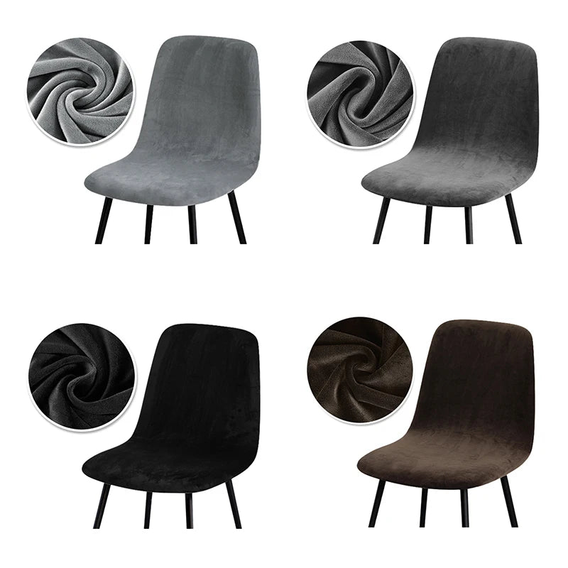 Velvet And Jacquard Short Back Chair Cover Bar Seat Covers Dining Covers Chair Stretch Dust Cover For Home Hotel Bar Wedding