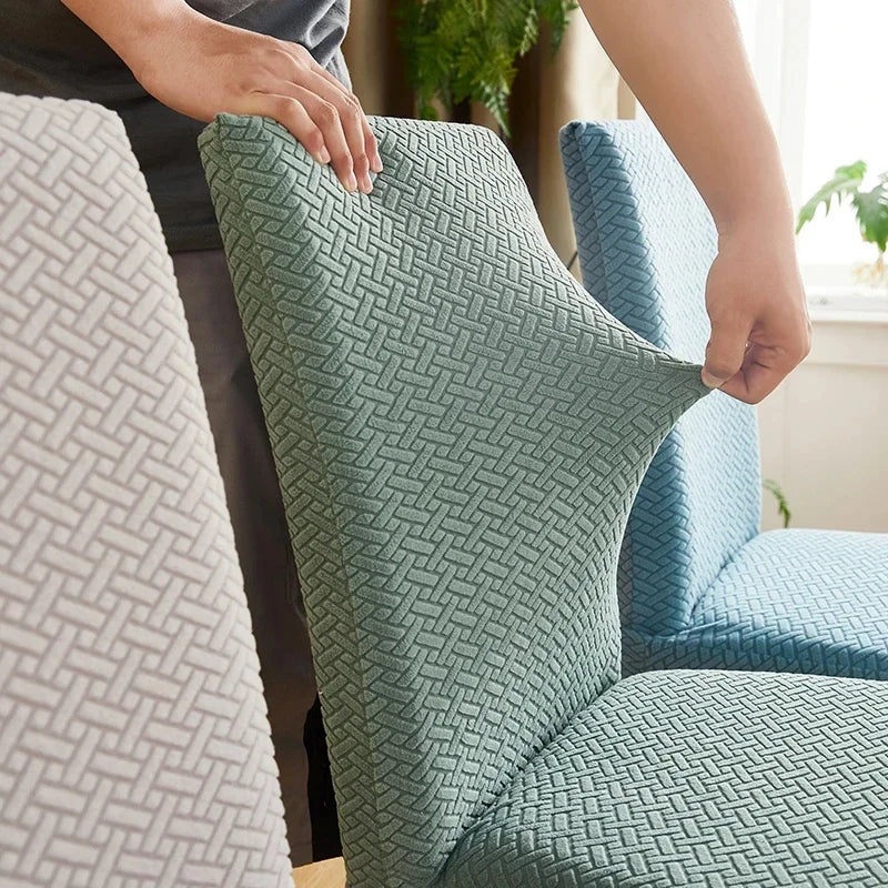 Skirt Dining Chair Cover Jacquard Elastic Soft Seat Cover Anti-dirty Stool Slipcover Suitable for Kit Pet Room Living Home Decor