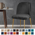 Soft Velvet Chair Cover Duckbill Curved Dining Chair Slipcover Low Back Thick Stretch Seat Covers for Living Room Kitchen Hotel