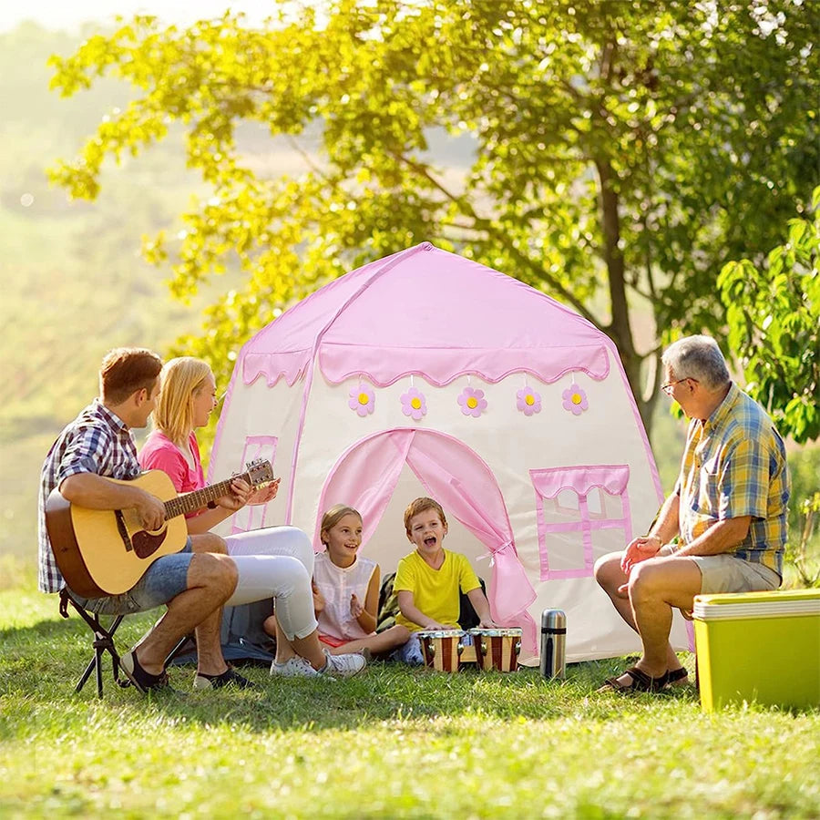 Children playhouse Tent Indoor, Big Space Kids Tent Outdoor, Easy to Carry and Install, Large Room Crawling, Birthday Christmas