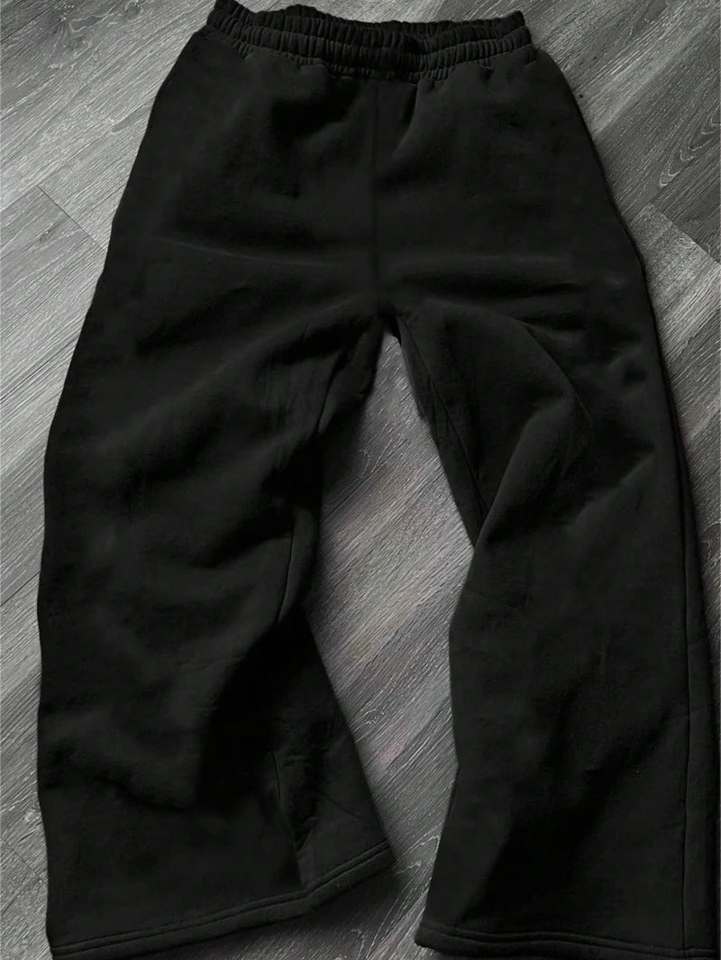 Sweatpants High Street Hip Hop Casual Pants Men Harajuku Y2K Oversized Sport Winter Fall Super Handsome Men's Straight Leg Pants