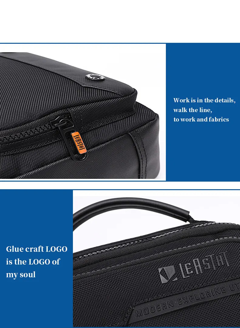 Men Multifunctional Fashion Anti-theft Shoulder Bag Travel Waterproof Oxford Crossbody Sling Bag Casual Messenger Pack For Male