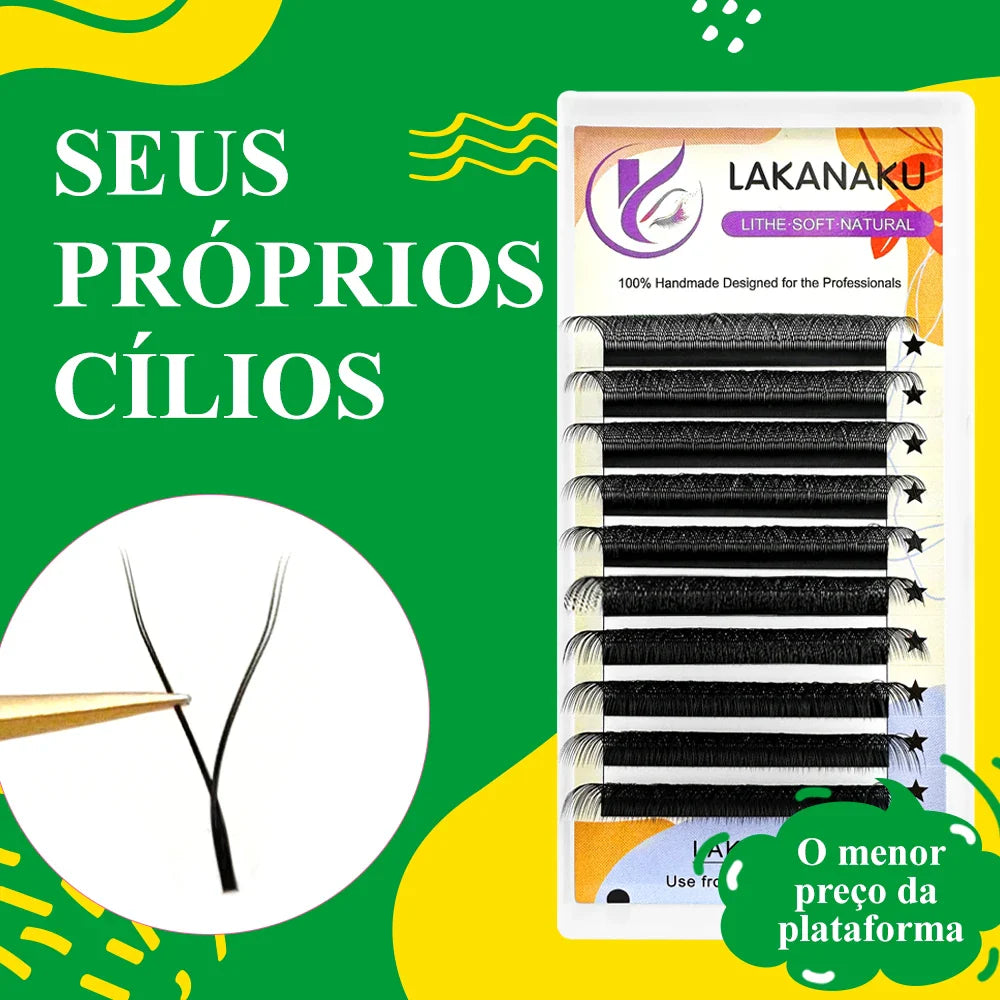 LAKANAKU YY Shape Volume Lashes Y Eyelash Extensions Cilia and Brazilian Volume Cashmere Mink Eyelash Extensions Cilios YY