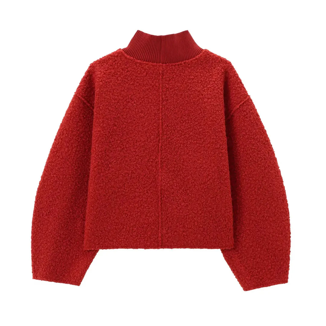 HH Sweatshirts For Women Autumn Casual Loose Turtleneck Long Sleeve Pullover Sweater Female Fashion Chic Top Pullovers