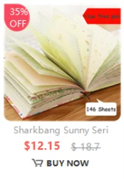 Sharkbang 10pcs A4 Binder Sleeves 7 Holes Postcards Sticker Organizer 11 Designs PP Refill Ring Bags Stationery Accessories
