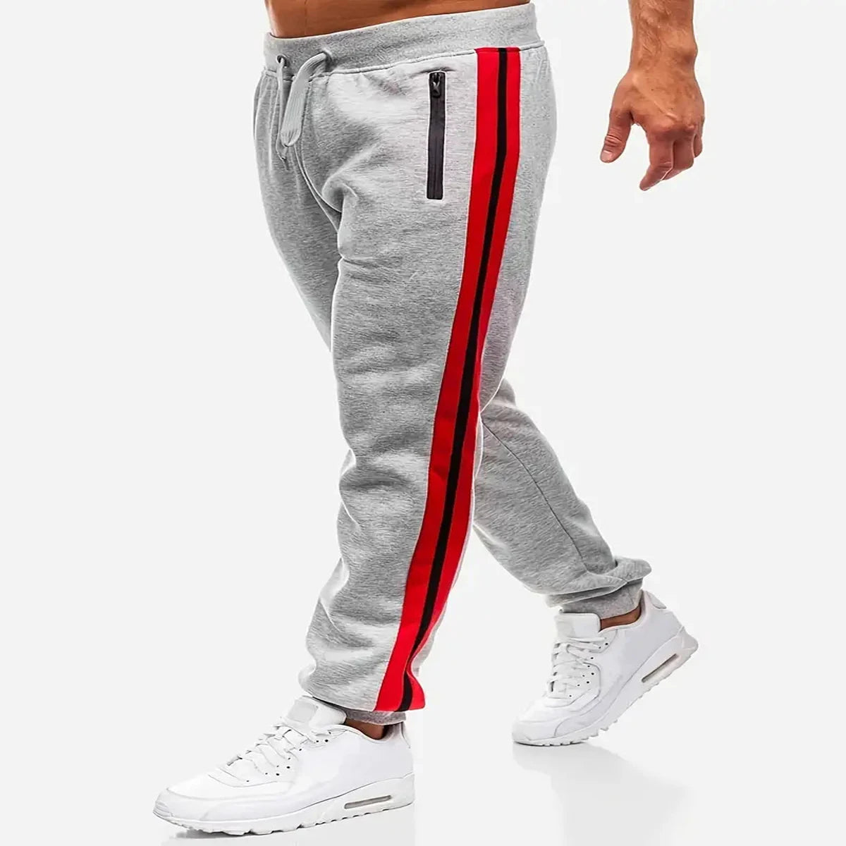 Men's Sweatpants Joggers Trousers Elastic Waist Sports Outdoor Daily Wear Casual Fashion Hip Hop Streetwear Gray Black Pants