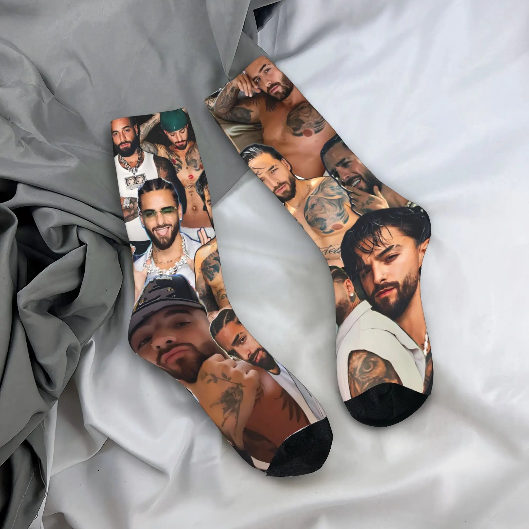 Maluma Rapper Socks  Anti Slip Stockings Women Men Comfortable Outdoor Socks Winter Fashion Graphic Socks