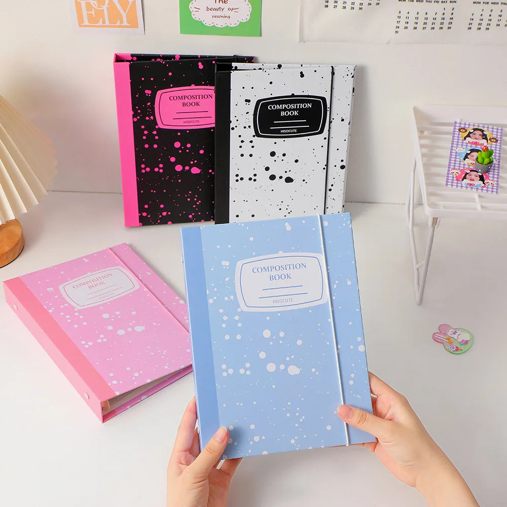 SKYSONIC New Arrival A5 Ring Notebook Jounral Cover INS Bandage Photocards Binder Collect Book Photo Cards Organzier Stationery