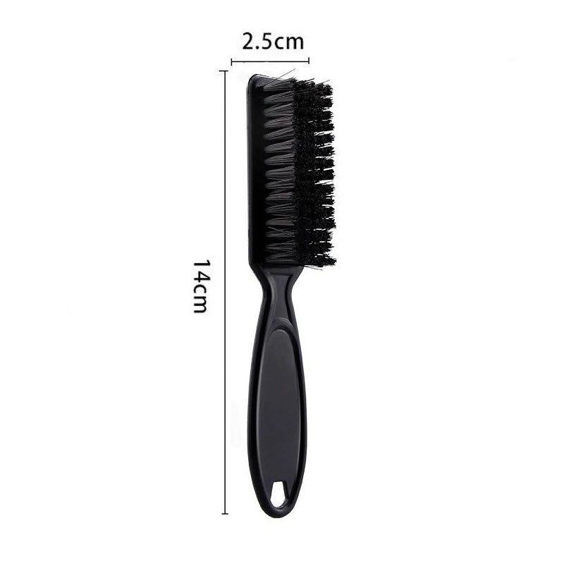 Six Colors Small Beard Styling Brush Logo Professional Shave Beard Brush Barber Vintage Oil Head Shape Carving Cleaning Brush