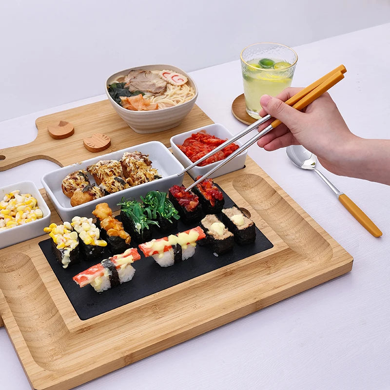 Korean Tableware Set 304 Stainless Steel Cutlery Set High Quality Dinner Set Spoon Chopsticks Set Dinnerware 8Pcs Cutlery Sets