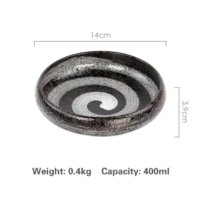 Creative retro ceramic sushi dishes Japanese and Korean snacks small dishes and plates sets ceramic plate japanese dish set